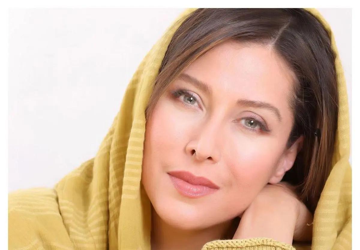 عکس جدید و جذاب مهتاب کرامتی در 53 سالگی | استایل خاص مهتاب کرامتی با روسری آبی