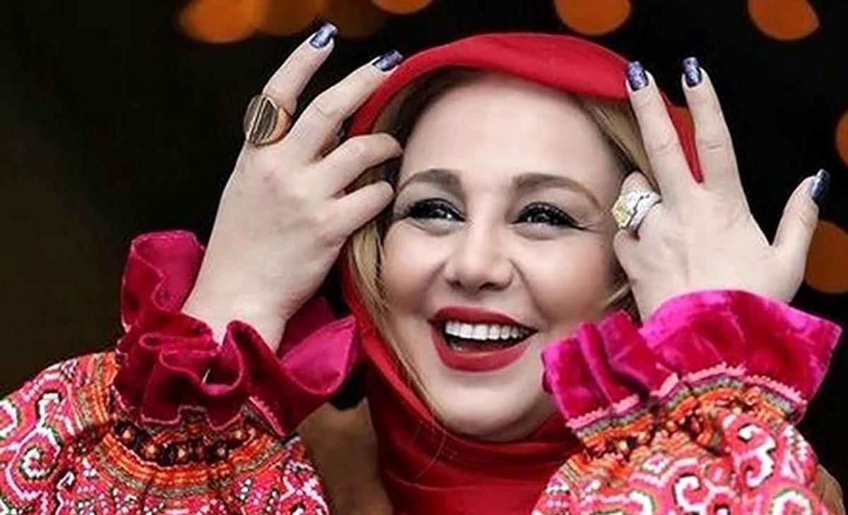 عکس یلدایی بهنوش بختیاری| استایل متفاوت بهنوش بختیاری با پیراهن سرخ یلدایی