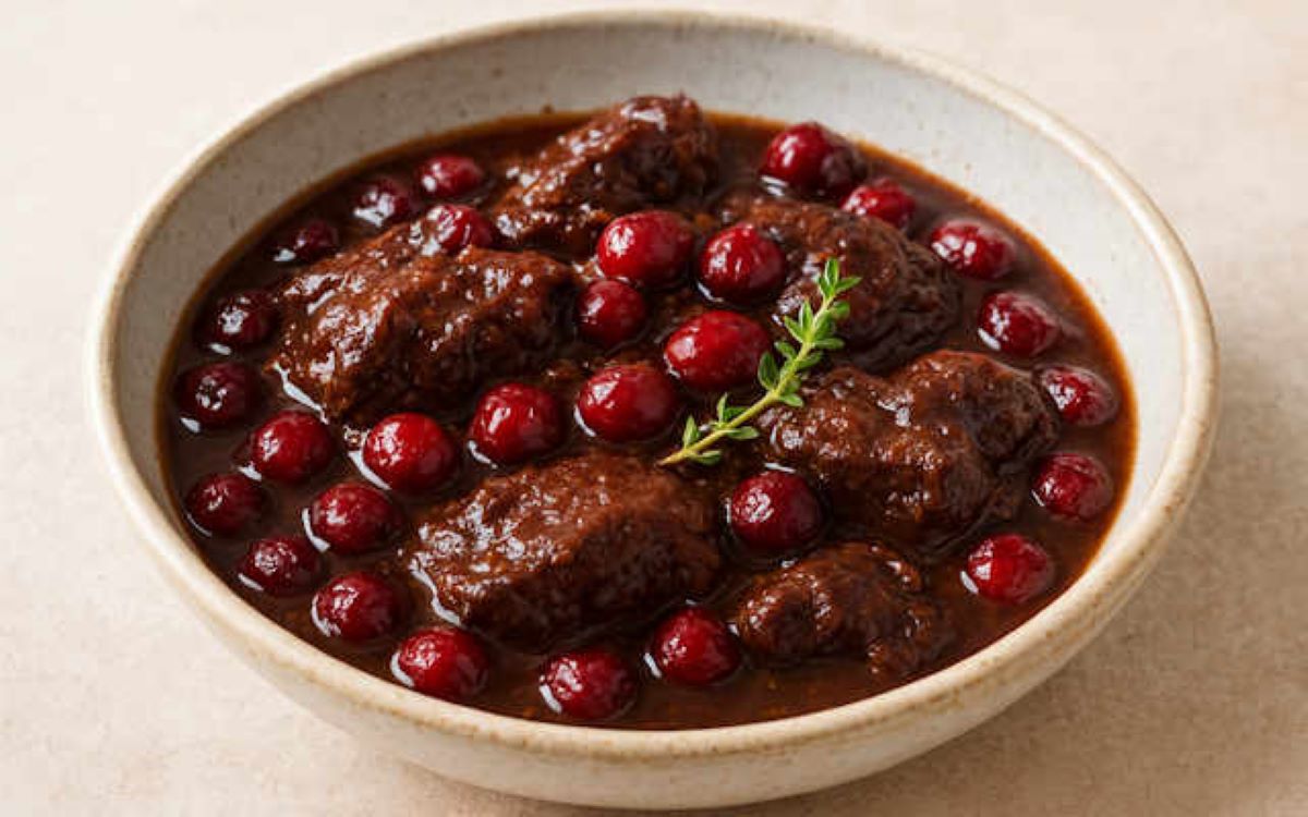 طرز تهیه خورشت زغال اخته مجلسی با زعفران و گردو