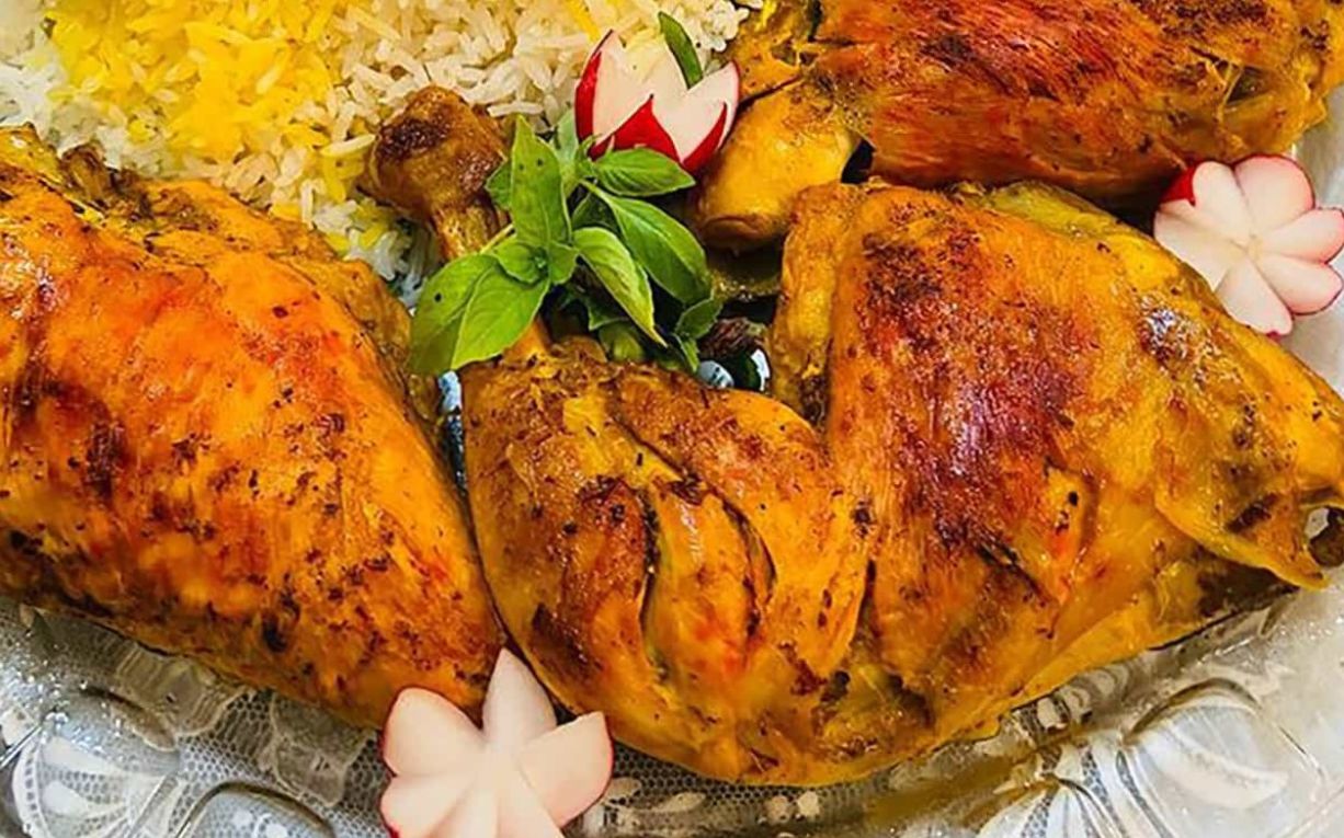 طرز تهیه چلو مرغ زعفرانی بدون رب