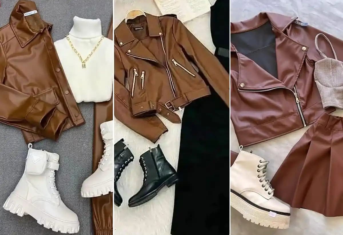 استایل با کت چرم قهوه‌ای | چطور کت چرم قهوه‌ای را شیک و بی‌نقص استایل کنیم؟