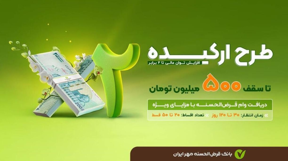 وام فوری بدون ضامن بانک مهر ایران 1404؛ شرایط وام ۵۰۰ میلیون تومانی طرح ارکیده بانک مهر ایران